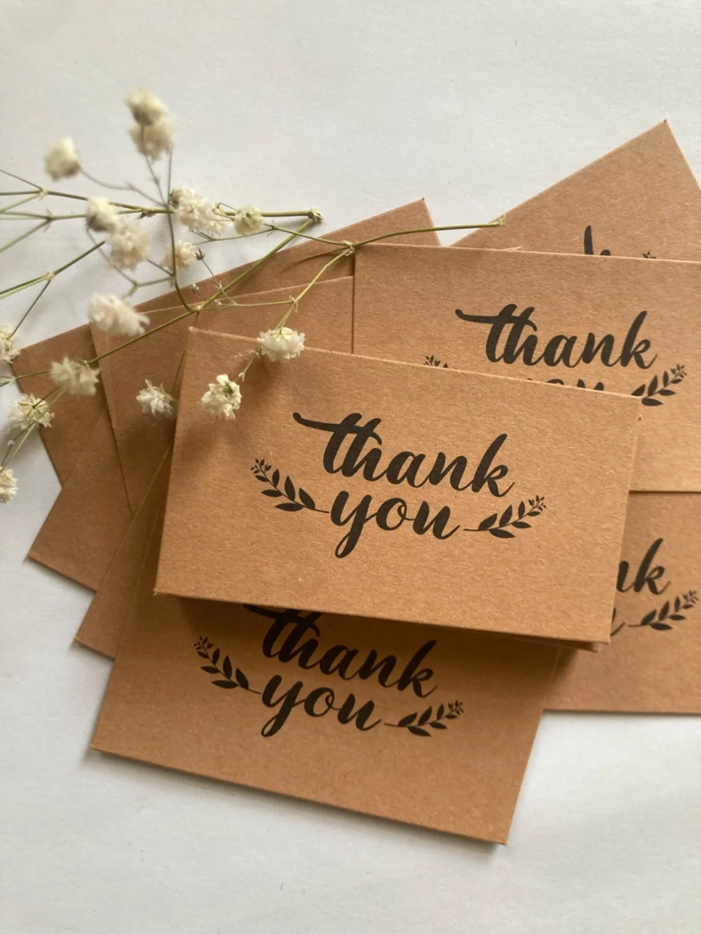 30pcs Kraft 'Thank You' Cards